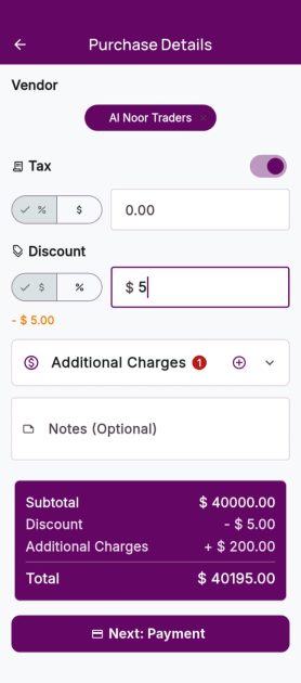 Purchase details
