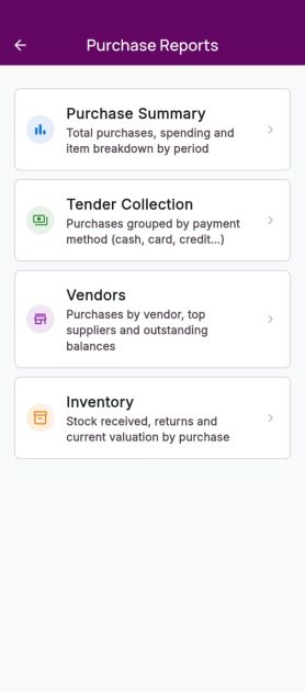 Purchase reports