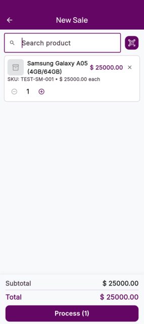 Add new sale