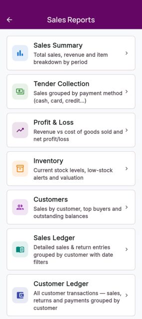sales Reports